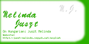 melinda juszt business card